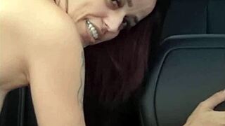 Fanny App Driver Takes Hard Passenger From Behind In Car