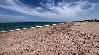 big ass paisita fulfills beach fantasy for wanker