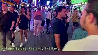 walking down walking street in pattaya on halloween