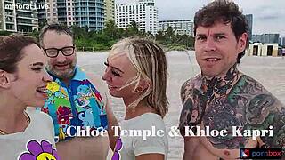 Cuckold sugardaddy watches sugarbaby chloe temple in double penetration foursome