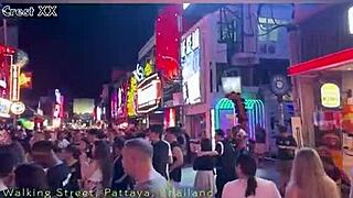 walking down walking street in pattaya on halloween