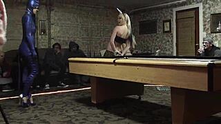 a first night pool table dance show