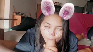 suckin big cock with face filter