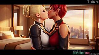 Mature x vice lesbian kissing the king of fighters ai generated