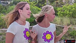 Cuckold sugardaddy watches sugarbaby chloe temple in double penetration foursome