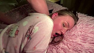stepsister takes his cock so deep she can barely move after