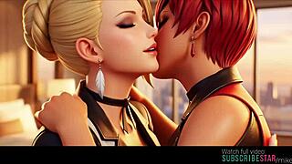 Mature x vice lesbian kissing the king of fighters ai generated