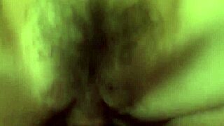 sexy asian teen creampies unshaved pussy while fingering
