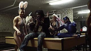 a first night pool table dance show