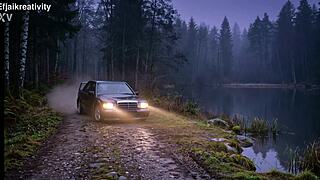 Annabell performs ai lip sync in forest