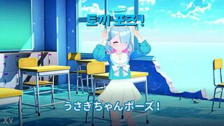 blue archive arona channel twelve features rabbit arona here