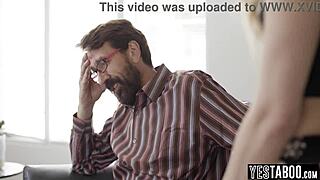 mature stepdad comforts petite 18+ teen 18+ stepdaughter with big dick