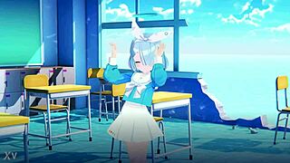 blue archive arona channel twelve features rabbit arona here