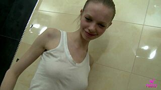 amaris t soaps up her natural body in the shower