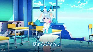 blue archive arona channel twelve features rabbit arona here