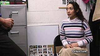 Throat fucking curly latina for stealing porn dvds