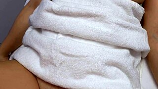 relaxing home massage gone wrong - cheating wife cums hard as masseur fills her pussy