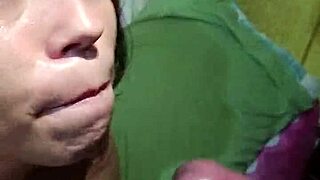 Milf Sucks Big Black Cock Until She Cums Hard