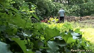 chubby babe gets wild fucked in the forest