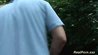 chubby babe gets wild fucked in the forest