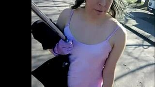 Voyeuristic crossdressing fun in the park
