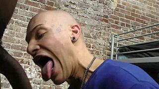tattooed gay guy gets ridden by big black cock in prison